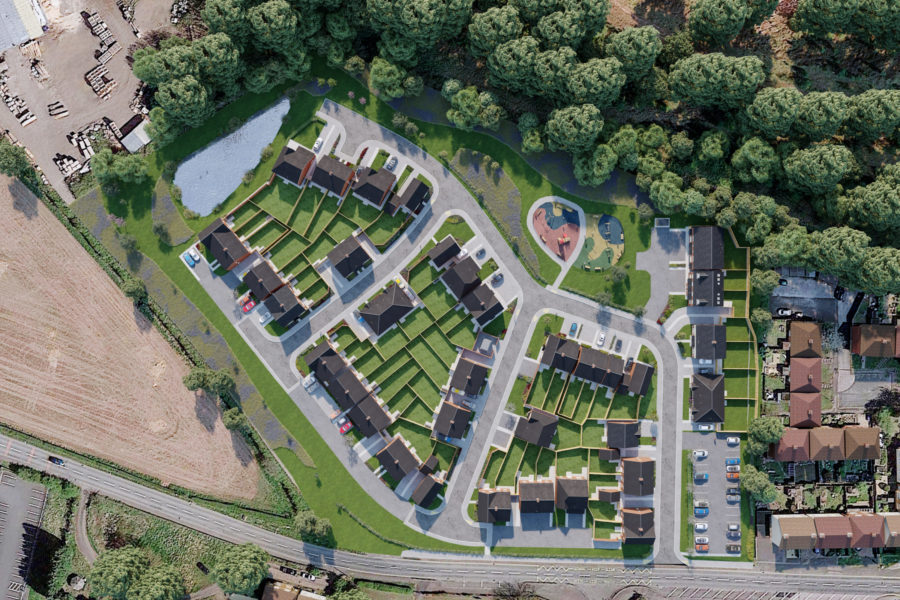 Cheslyn Park aerial view