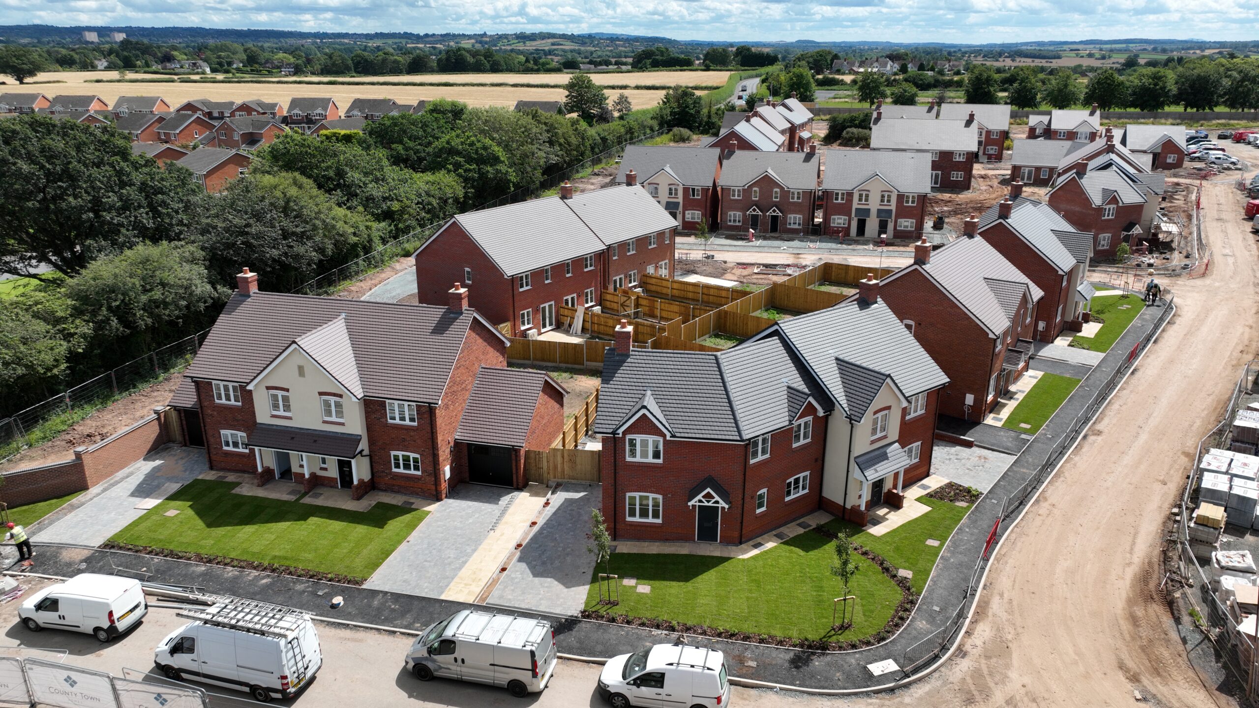 Wrottesley Village view from above.