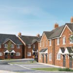 Street scene of county town homes houses