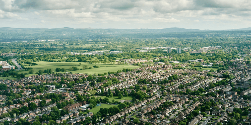 Housing Estate in UK Countryside Codsall